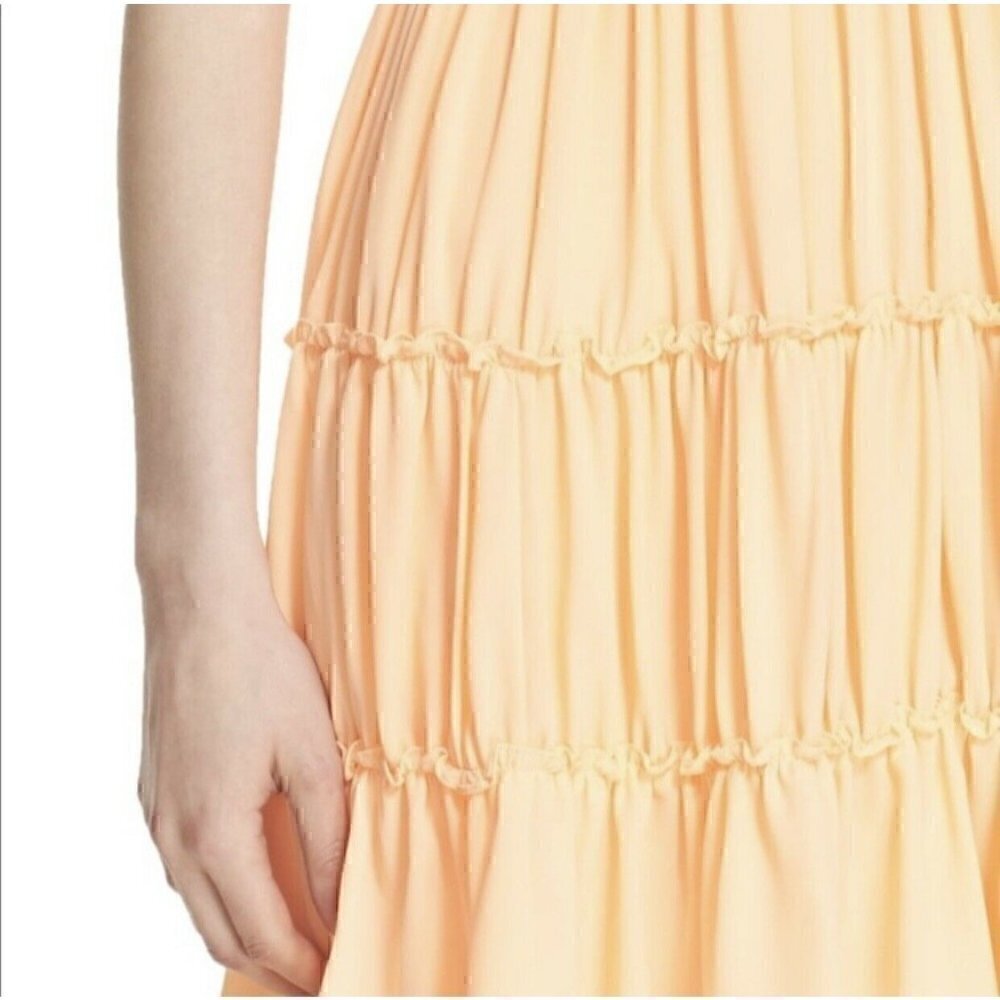 Elizabeth And James Dress Size 4 Women's Sleeveless Orange Layered Ruffle Dress - Picture 4 of 10